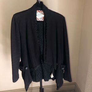 Free People Black Cardigan